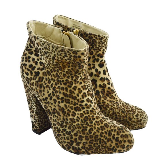 Diba Leopard Print Bootie #100-40 - Picture 1 of 5